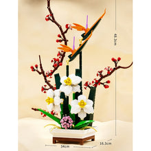 Load image into Gallery viewer, 830PCS MOC Narcissus Flower Vase Model Toy Building Block Brick Gift Kids DIY Compatible Lego Display