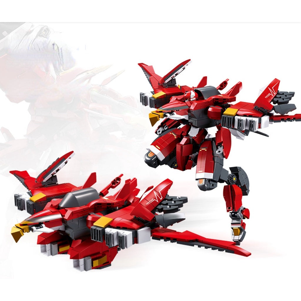 1001PCS MOC Hurricane Mecha Warrior Figure Transformer Model Toy Building Block Brick Gift Kids DIY Compatible Lego