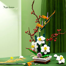 Load image into Gallery viewer, 830PCS MOC Narcissus Flower Vase Model Toy Building Block Brick Gift Kids DIY Compatible Lego Display