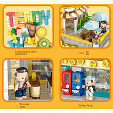 Load image into Gallery viewer, 1156PCS MOC City Street Cute Bear Convenience Store Shop Figure Model Toy Building Block Brick Gift Kids DIY Compatible Lego