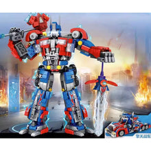 Load image into Gallery viewer, 686PCS MOC 2in1 Optimus Prime Transformers Deformation Mecha Truck Car Model Toy Building Block Brick Gift Kids DIY Compatible Lego