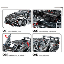 Load image into Gallery viewer, 593PCS MOC Technic Speed Pull Back Sian Super Racing Sports Car Model Toy Building Block Brick Gift Kids DIY Set New 1:24 Compatible Lego