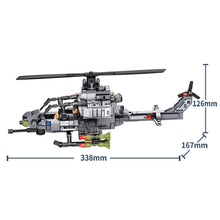 Load image into Gallery viewer, 512PCS Military WW2 Cobra Helicopter UH-1 Iroquois Figure Model Toy Building Block Brick Gift Kids DIY Set New Compatible Lego