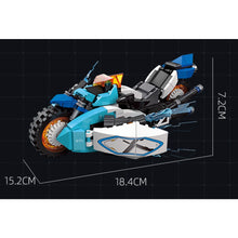 Load image into Gallery viewer, 341PCS MOC Technic Speed Comic Cartoon Cyberangel Motorcycle Motor Bike Model Toy Building Block Brick Gift Kids DIY New With Stand Compatible Lego