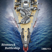 Load image into Gallery viewer, 2081PCS Military WW2 KMS Bismarck Battleship Figure Model Toy Building Block Brick Gift Kids DIY Set New Stand Compatible Lego