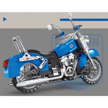 Load image into Gallery viewer, 716PCS MOC Technic Speed Cartoon Blue Motorcycle Motor Bike Model Toy Building Block Brick Gift Kids DIY Set New Display Compatible Lego
