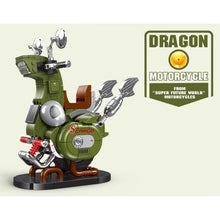 Load image into Gallery viewer, 585PCS MOC Technic Speed Cartoon Dragon Green Motorcycle Motor Bike Model Toy Building Block Brick Gift Kids DIY Set New Display Compatible Lego