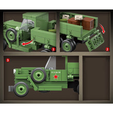 Load image into Gallery viewer, 398PCS Military WW2 Scene GAZ-AA Medium Duty Truck Figure Model Toy Building Block Brick Gift Kids DIY Set New Compatible Lego