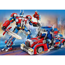 Load image into Gallery viewer, 686PCS MOC 2in1 Optimus Prime Transformers Deformation Mecha Truck Car Model Toy Building Block Brick Gift Kids DIY Compatible Lego