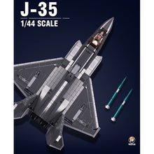 Load image into Gallery viewer, 838PCS Military WW2 J-35 Blue Shark Carrier Based Air Plane Aircraft Fighter Figure Model Toy Building Block Brick Gift Kids DIY Set New 1:44 Compatible Lego
