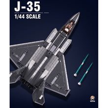 Load image into Gallery viewer, 838PCS Military WW2 J-35 Blue Shark Carrier Based Air Plane Aircraft Fighter Figure Model Toy Building Block Brick Gift Kids DIY Set New 1:44 Compatible Lego