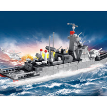 Load image into Gallery viewer, 446PCS Military WW2 Type 052D Destroyer Model Toy Building Block Brick Gift Kids DIY Set New Compatible Lego