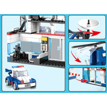 Load image into Gallery viewer, 563PCS MOC City Town Police Station Car Helicopter Model Toy Building Block Brick Gift Kids DIY Set New Compatible Lego