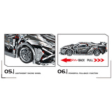 Load image into Gallery viewer, 593PCS MOC Technic Speed Pull Back Sian Super Racing Sports Car Model Toy Building Block Brick Gift Kids DIY Set New 1:24 Compatible Lego