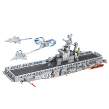 Load image into Gallery viewer, 546PCS Military WW2 2in1 Type 057 Landing Helicopter Dock LHD Armor Mecha Figure Model Toy Building Block Brick Gift Kids DIY Compatible Lego