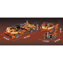 Load image into Gallery viewer, 529PCS MOC Technic Speed Transformers Deformation Pull Back Racing Car Mecha Model Toy Building Block Brick Gift Kids DIY Compatible Lego