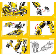 Load image into Gallery viewer, 703PCS MOC 2in1 Bumblebee Transformers Deformation Mecha Car Model Toy Building Block Brick Gift Kids DIY Compatible Lego