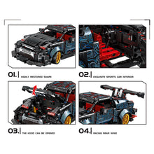 Load image into Gallery viewer, 681PCS MOC Technic Speed Pull Back Super Racing Sports Car GTR JDM Model Toy Building Block Brick Gift Kids DIY Set New 1:24 Compatible Lego