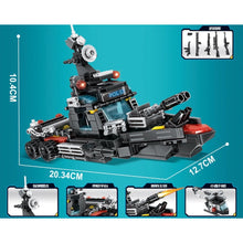 Load image into Gallery viewer, 415PCS MOC 4in1 City SWAT Combat Ship Helicopter Figure Scene Model Toy Building Block Brick Gift Kids DIY Compatible Lego
