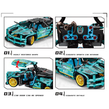 Load image into Gallery viewer, 462PCS MOC Technic Speed Pull Back Super Racing Sports Car Model Toy Building Block Brick Gift Kids DIY Set New 1:24 Compatible Lego
