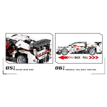 Load image into Gallery viewer, 421PCS MOC Technic Speed Pull Back JDM Supra Super Racing Sports Car Model Toy Building Block Brick Gift Kids DIY Set New 1:24 Compatible Lego