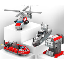 Load image into Gallery viewer, 1091PCS Military WW2 8in1 PLA Shandong Aircraft Carrier Destroyer IFV HQ10 J-15 Helicopter Model Toy Building Block Brick Gift Kids DIY Set New Compatible Lego