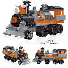 Load image into Gallery viewer, 466PCS MOC 6 Sets Mini Vintage Classic Train CO 490 Steam Lootive Model Toy Building Block Brick Gift Kids DIY Compatible Lego