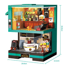 Load image into Gallery viewer, 1228PCS MOC Micro Mini Coffee Maker Machine Cafe Shop Restaurant Figure Model Toy Building Block Brick Gift Kids DIY
