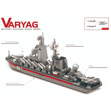 Load image into Gallery viewer, 423PCS Military WW2 Missile Cruiser Varyag Ship Figure Model Toy Building Block Brick Gift Kids DIY Set New Compatible Lego