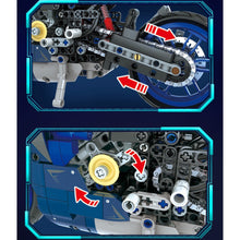 Load image into Gallery viewer, 1012PCS MOC Technic Speed Blue R1 Racing Sports Motorcycle Motor Bike Model Toy Building Block Brick Gift Kids DIY Set New Compatible Lego
