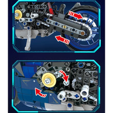 Load image into Gallery viewer, 1012PCS MOC Technic Speed Blue R1 Racing Sports Motorcycle Motor Bike Model Toy Building Block Brick Gift Kids DIY Set New Compatible Lego