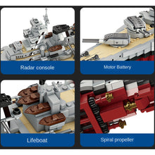 Load image into Gallery viewer, 2081PCS Military WW2 KMS Bismarck Battleship Figure Model Toy Building Block Brick Gift Kids DIY Set New Stand Compatible Lego