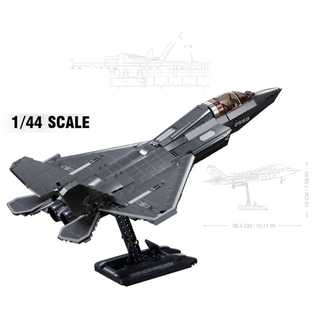 838PCS Military WW2 J-35 Blue Shark Carrier Based Air Plane Aircraft Fighter Figure Model Toy Building Block Brick Gift Kids DIY Set New 1:44 Compatible Lego