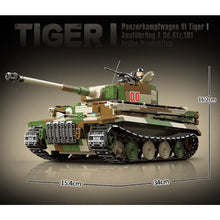 Load image into Gallery viewer, 2276PCS Military WW2 Large Tiger I Heavy Main Battle Tank KFZ 181 Figure Model Toy Building Block Brick Gift Kids DIY Set New Compatible Lego