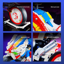 Load image into Gallery viewer, 1055PCS MOC Technic Speed Cartoon RX-78 Racing Sports Motorcycle Motor Bike Model Toy Building Block Brick Gift Kids DIY Set New Compatible Lego