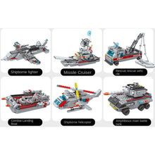 Load image into Gallery viewer, 1739PCS Military WW2 6in1 Guided Missile Destroyer DDG Ship Model Toy Building Block Brick Gift Kids DIY Set New Compatible Lego