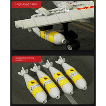 Load image into Gallery viewer, 414PCS Military WW2 H-6K Xian Strategic Bomber Air Fighter Aircraft Figure Model Toy Building Block Brick Gift Kids DIY Compatible Lego With Stand Display