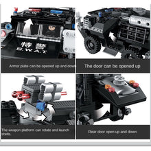 Load image into Gallery viewer, 492PCS MOC City SWAT 07 AAV7 Amphibious Armored Vehicle Car Figure Model Toy Building Block Brick Gift Kids DIY Set New Compatible Lego