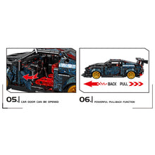 Load image into Gallery viewer, 681PCS MOC Technic Speed Pull Back Super Racing Sports Car GTR JDM Model Toy Building Block Brick Gift Kids DIY Set New 1:24 Compatible Lego