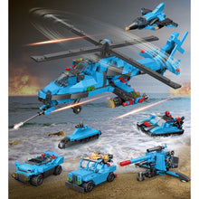 Load image into Gallery viewer, 727PCS Military WW2 12in1 Helicopter Air Fighter Aircraft Model Toy Building Block Brick Gift Kids DIY Compatible Lego
