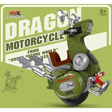 Load image into Gallery viewer, 585PCS MOC Technic Speed Cartoon Dragon Green Motorcycle Motor Bike Model Toy Building Block Brick Gift Kids DIY Set New Display Compatible Lego