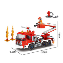 Load image into Gallery viewer, 328PCS MOC City Ladder Fire Truck Engine Figure Model Toy Building Block Brick Gift Kids DIY Set New Compatible Lego