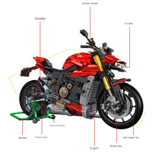 Load image into Gallery viewer, 2221PCS MOC Technic Speed Static Street Fighter V4 Racing Sports Motorcycle Motor Bike Model Toy Building Block Brick Gift Kids DIY Compatible Lego 1:5