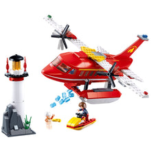 Load image into Gallery viewer, 348PCS MOC City Rescue Fire Airplane Aircraft Figure Scene Model Toy Building Block Brick Gift Kids DIY Compatible Lego