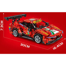 Load image into Gallery viewer, 697PCS MOC Technic Speed Pull Back 488 Super Racing Sports Car Model Toy Building Block Brick Gift Kids DIY Set New 1:24 Compatible Lego
