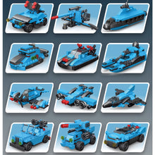 Load image into Gallery viewer, 727PCS Military WW2 12in1 Helicopter Air Fighter Aircraft Model Toy Building Block Brick Gift Kids DIY Compatible Lego