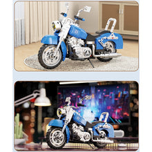 Load image into Gallery viewer, 716PCS MOC Technic Speed Cartoon Blue Motorcycle Motor Bike Model Toy Building Block Brick Gift Kids DIY Set New Display Compatible Lego