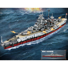 Load image into Gallery viewer, 2081PCS Military WW2 KMS Bismarck Battleship Figure Model Toy Building Block Brick Gift Kids DIY Set New Stand Compatible Lego