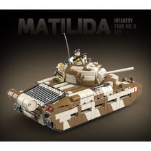 Load image into Gallery viewer, 1211PCS Military WW2 Matilida Infantry MK.II A12 Tank Figure Model Toy Building Block Brick Gift Kids DIY Compatible Lego
