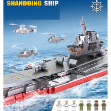 Load image into Gallery viewer, 2462PCS Military WW2 Shandong Class 002 Aircraft Carrier Ship Figure Model Toy Building Block Brick Gift Kids DIY Set New Compatible Lego